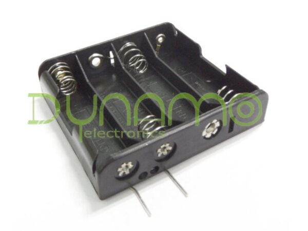 PORTAPILAS AA X4 negro en linea