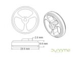 Rueda terreno plano micromotor (par)