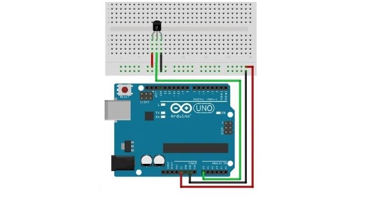 LM35 conexionado