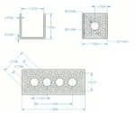 Canal De Aluminio Perforado de 9.54 cm