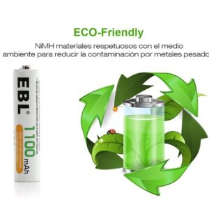 Baterías AA recargable Ni-mh ( 1.2V 2200mAh (par))