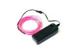 El wire cable de luz rosado