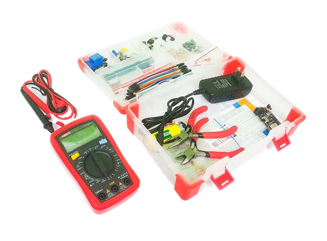  AMONIDA Kit de iniciación de componentes electrónicos, kit  básico de aprendizaje de proyectos, gran cantidad para entusiastas de la  electrónica, aprender componentes electrónicos : Electrónica