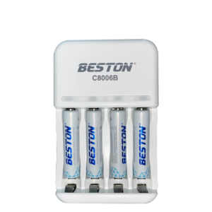 Cargador batería AA o AAA marca Beston incluye 4 batería AAA