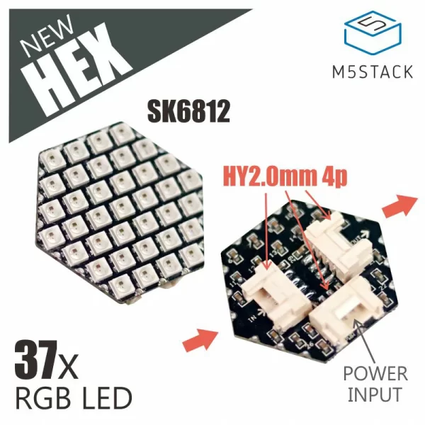 NeoHex 37 leds M5stack - Image 2