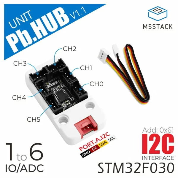Expansión 1 a 6 para M5stack (STM32F0) - Image 2
