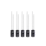 Capacitor electrolítico 10uf 50Vdc marca genérica inserción 5 unidades