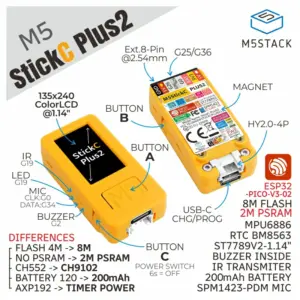 M5StickC PLUS2 Kit desarrollo IoT