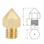 Boquilla latón extrusor 0.4mm Marca Genérica