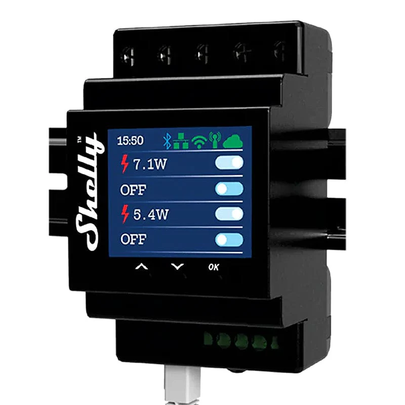 Relé Inteligente Wi-Fi de 4 Canales Shelly Pro 4PM